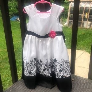 Girls Cherokee black and white fancy/party dress.